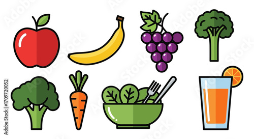 set of vegetables