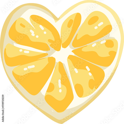 Heart-Shaped Citrus Slice Sweet & Zesty Delight