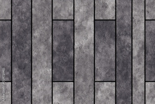 Gray stone paving tiles with dark grout lines