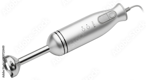 Isolated immersion blender, food preparation equipment for culinary and kitchen use appliance