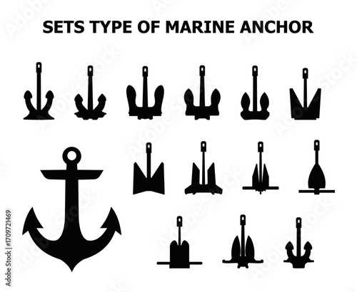 sets of ship marine anchors