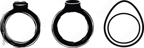 Abstract ink bottle vector illustration design elements art