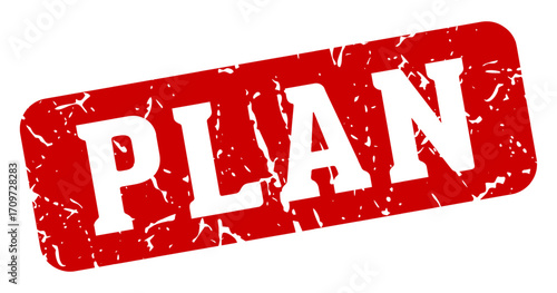 plan rectangular sign. plan stamp