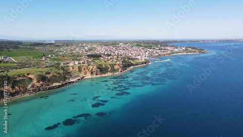 Wallpaper Mural Amazing view of Kassandra coastline near town of Nea Fokea, Chalkidiki, Central Macedonia, Greece Torontodigital.ca