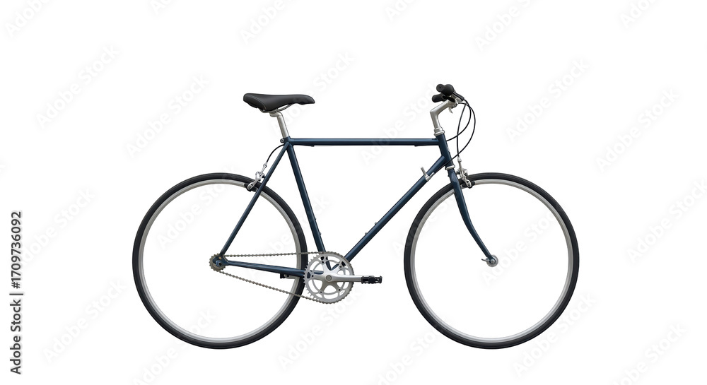 Obraz premium Isolated bicycle image of a fixed gear bike, studio shot of cycling vehicle with simple style