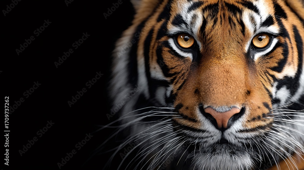 Obraz premium Close up portrait of a tiger showing its power and beauty