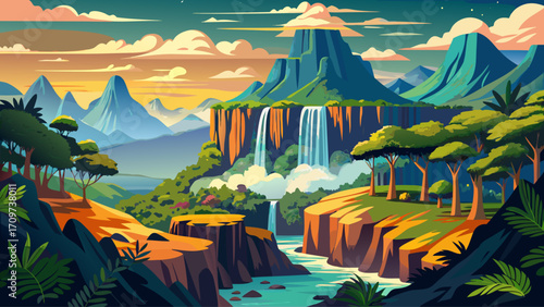 Canaima National Park in Venezuela features towering table mountains (tepuis), thunderous waterfalls, and lush savannas, an awe-inspiring natural wonder and sacred site within the Guiana Shield’s anci