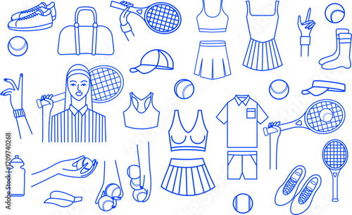 Tennis Sportswear and Tennis Equipment Collection