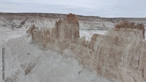 Western Kazakhstan, Mangistau. Ustyurt Plateau. Cliffs.