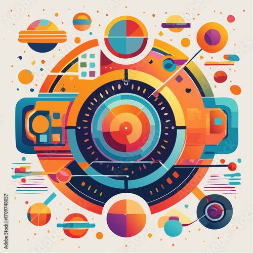 Abstract digital network illustration representing data analysis, technological innovation, and interconnected systems for future-driven insights and strategic planning