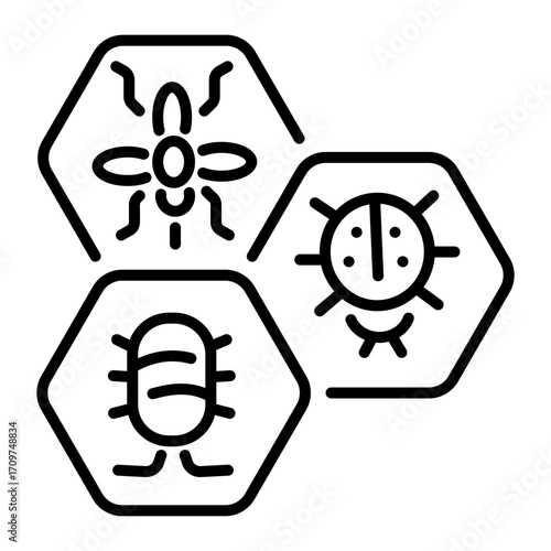 An outline style icon showing hive pocket