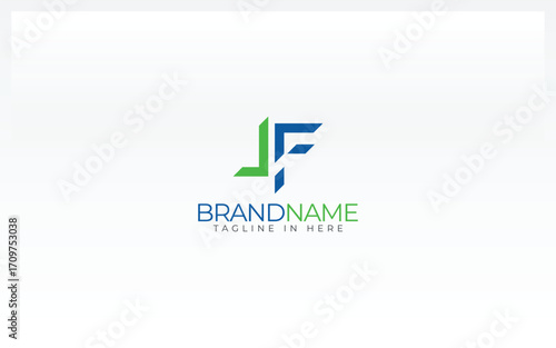 Free Download Lettermark logo L and F with blue and green color - GFXLoad