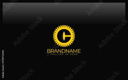 Lettermarks logo C forming cat eye that are staring sharply