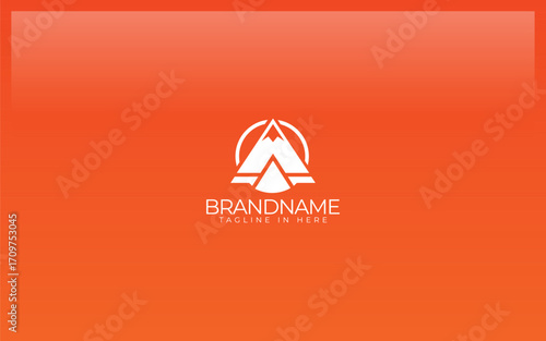 Lettermark logo A formed peak mountain symbol