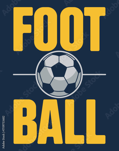 Modern football poster design with a soccer ball graphic, perfect for sports event promotion