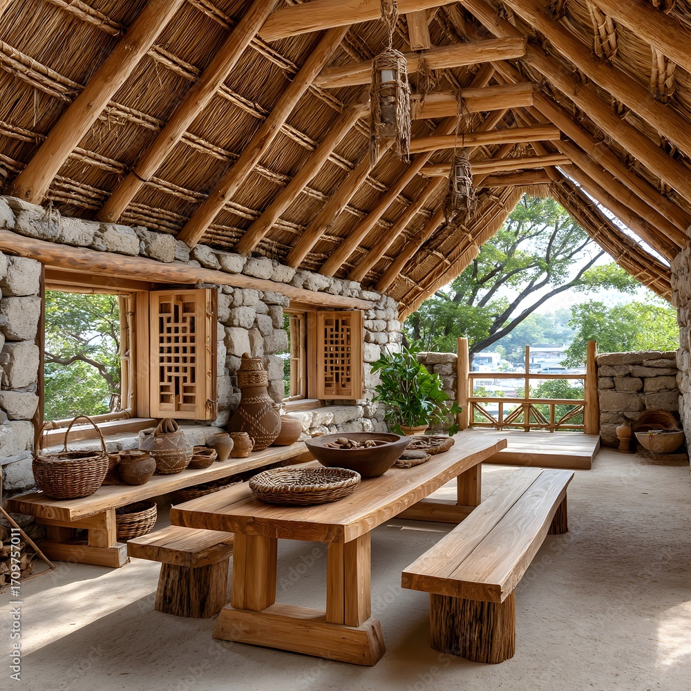 Fototapeta premium Traditional Timber Framing high resolution picture