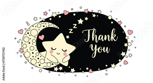 A sleepy star on the moon thanks you for your kindness.