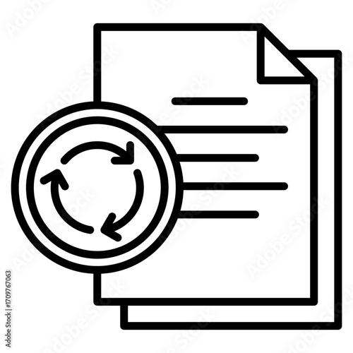 Reduce Paper line icon