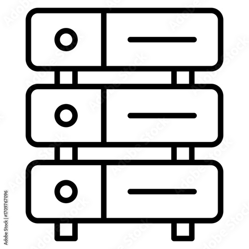 Server line icon