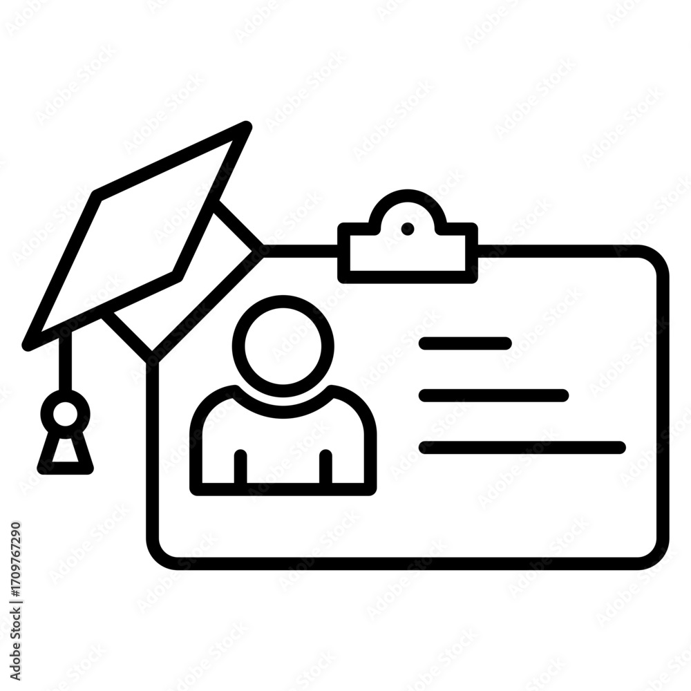 Fototapeta premium Intern line icon