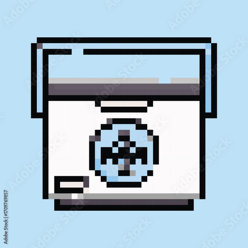 Pixel art vector themed summer with beach, sun, and fun activities elements.Pixel art vector themed summer with beach, sun, and fun activities elements.