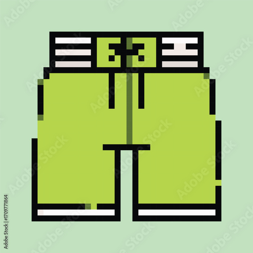 Pixel art vector themed summer with beach, sun, and fun activities elements.Pixel art vector themed summer with beach, sun, and fun activities elements.