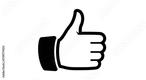 Hand giving a thumbs up gesture, symbolizing approval and agreement.