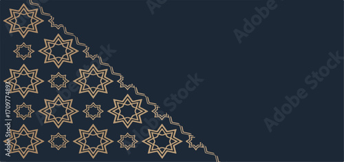 nate star pattern on dark blue corner background