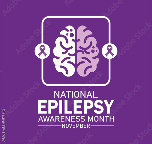 National Epilepsy Awareness Month November. banner for social media post. Vector illustration