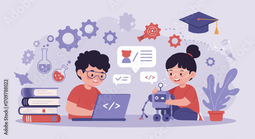 Kids Learning STEM Coding, Robotics, and Future Skills