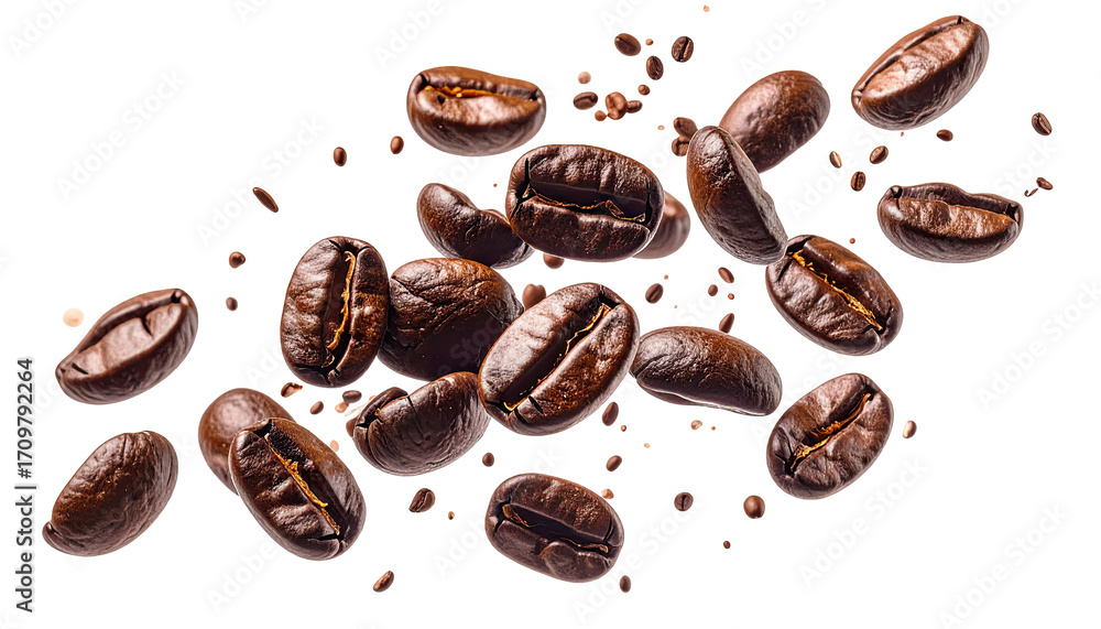Fototapeta premium Coffee beans in mid-air (5)