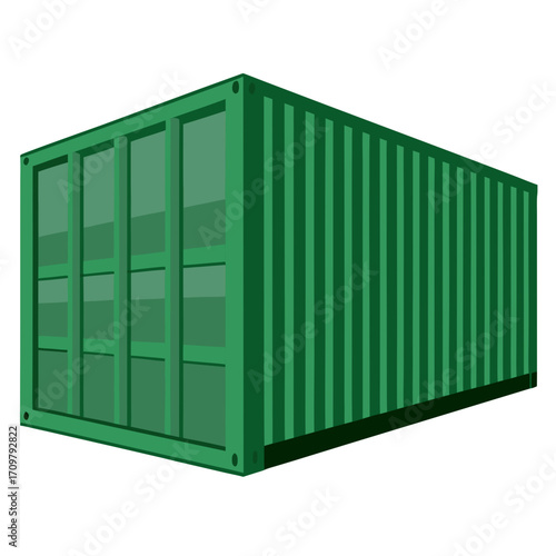 green freight container