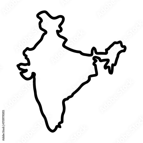 Outline map of the India