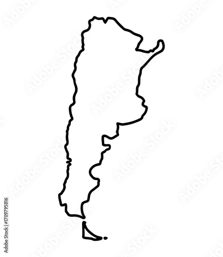 Outline map of Argentina