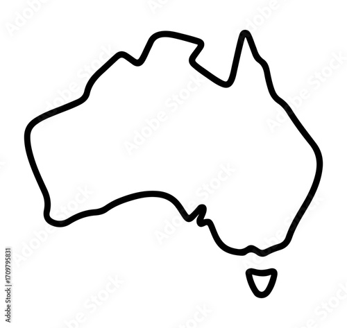 Outline map of Australia