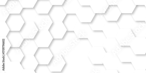 Abstract background with hexagon line, modern abstract vector polygonal pattern. Futuristic honeycomb mosaic white background. Hexagon concept design abstract technology.	