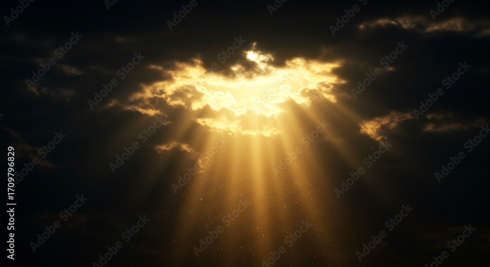 Fototapeta premium Illuminated Spirit: A Vignette of Light, Hope, and Faith