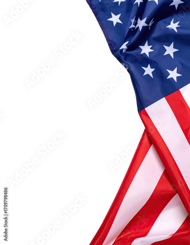 American flag draped, black background (1)