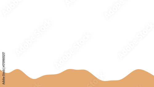 Abstract wavy brown graphic on a clean white background, ideal for minimalist designs, presentations, web headers, or a tranquil natural element backdrop.