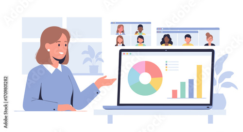 Remote Work Presentation Engaging Virtual Collaboration and Communication in the Digital Age