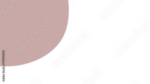 Minimalist graphic background featuring a soft, muted pink-beige curved shape against a clean white backdrop, ideal for design templates or text overlays.