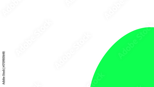 Minimalist design featuring a bright green curved element against a crisp white backdrop, ideal for backgrounds, headlines, or abstract concepts.