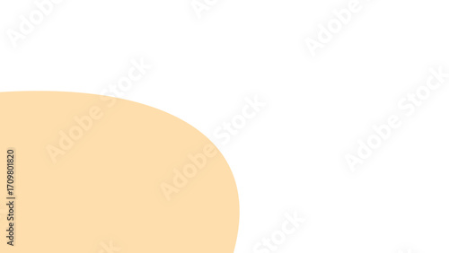 Minimalist abstract background featuring a soft peach-colored curve against clean white space. Ideal for design, branding, presentation, or text overlay.