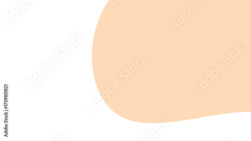 Clean abstract background with a soft peach organic shape on a white field, offering a fresh, minimalist aesthetic for branding, presentations, or digital design.