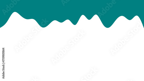 Modern abstract design featuring a dynamic teal wave shape against a pristine white background. Ideal for graphic design, presentations, and digital content.