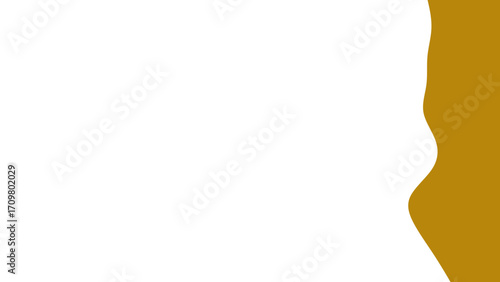 Abstract gold organic wave on a clean white background, providing a versatile graphic resource for modern design, branding, and text overlays.
