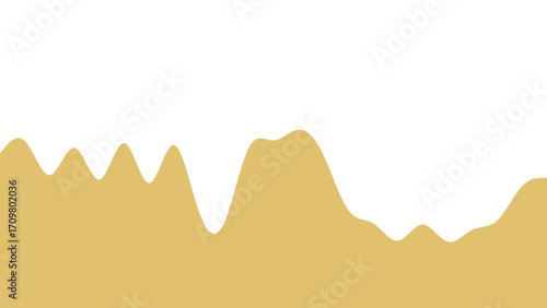 Smooth golden-yellow liquid wave or flowing creamy texture on white background, ideal for food, cosmetic, or abstract design.