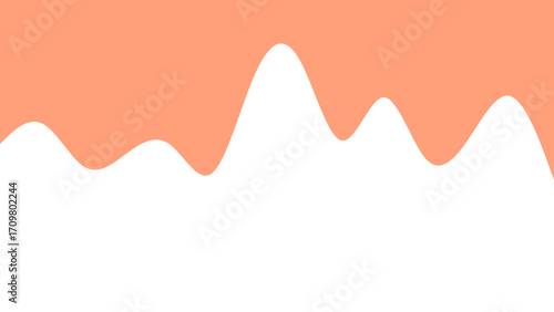 Clean, abstract background featuring a fluid, wavy peach orange shape on a white base, perfect for modern design and branding.