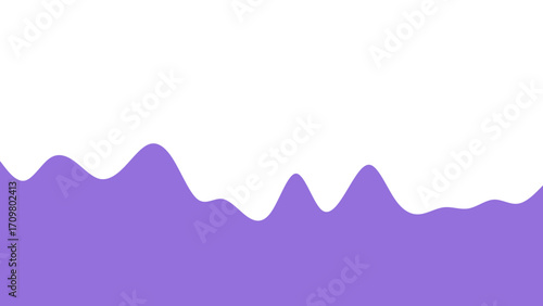 Abstract purple wavy shape flowing on a clean white background, creating a modern and dynamic graphic design element for various digital and print projects.
