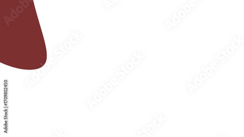 Minimalist abstract design featuring a dark red curved shape against a pristine white background. Ideal for graphic resources, contemporary branding, and creative projects.